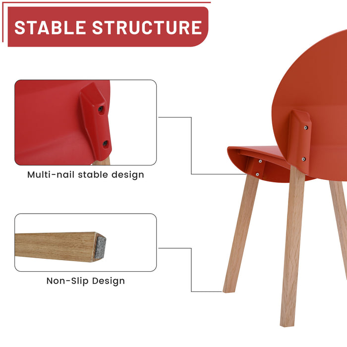 4 Piece Set Of Single Chairs With Long Table