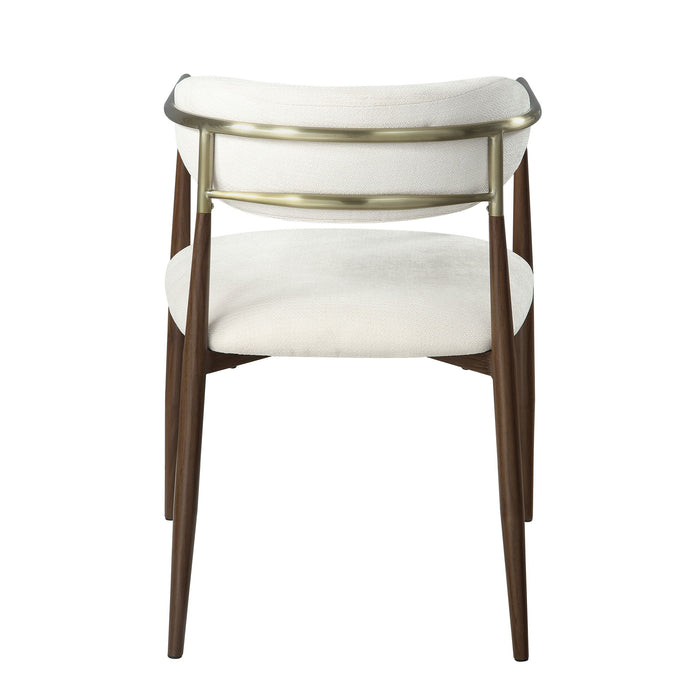 Clayten - Arm Chair (Set of 2) - Brown Oak / Off White