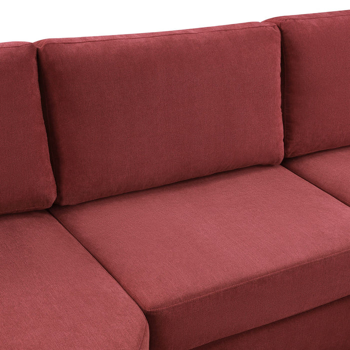 Modern 3 Seater Upholstered Sofa With Curved Design