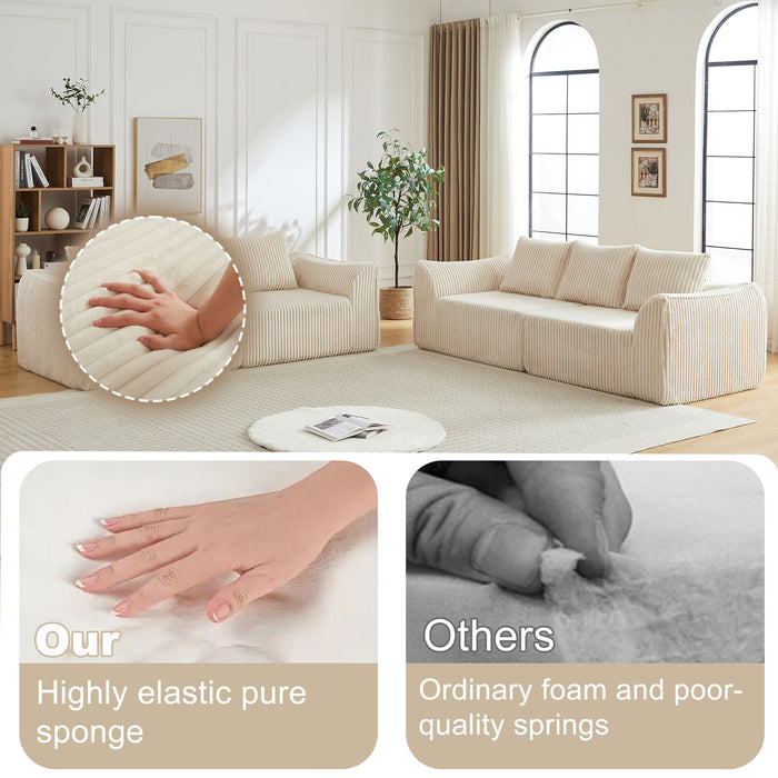 Minimalist Set With Curved Lines & Gently Sloped Backrest