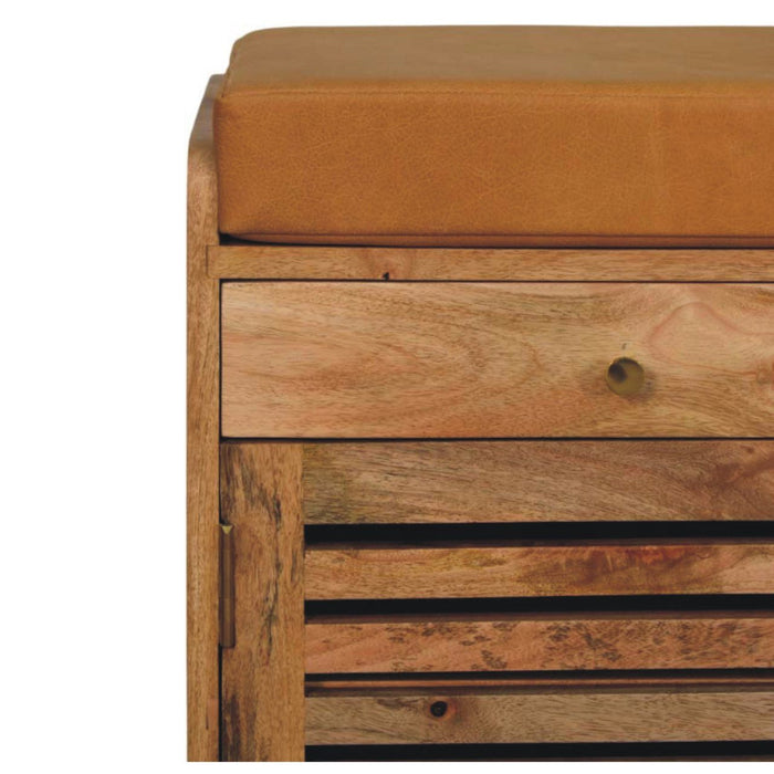 Shutter Shoe Rack With 2 Drawers - Beige