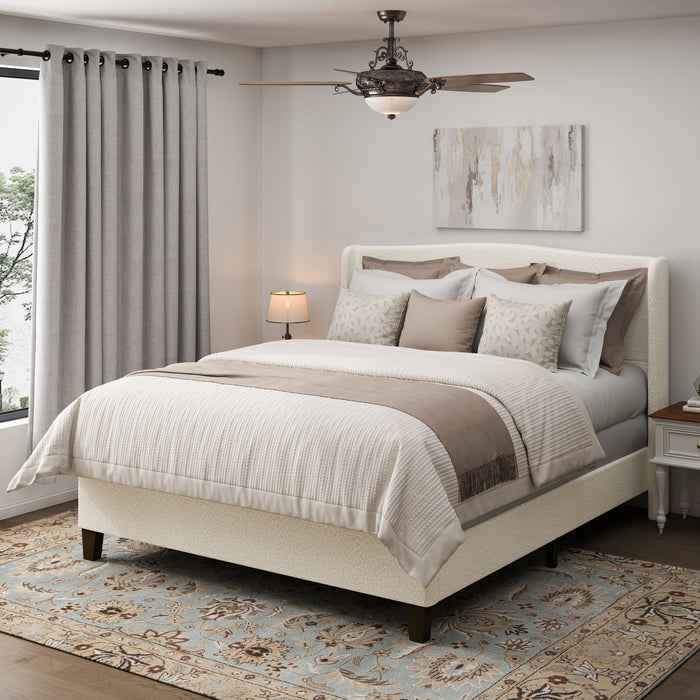Platform Bed Frame With Tall Headboard And High Footboard