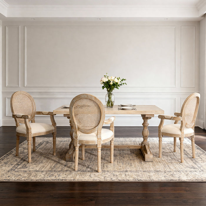 Upholstered Dining Armchair (Set of 2) - Beige