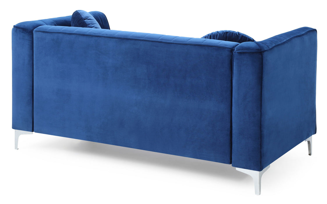 Glam Styled Micro Suede Velvet Loveseat