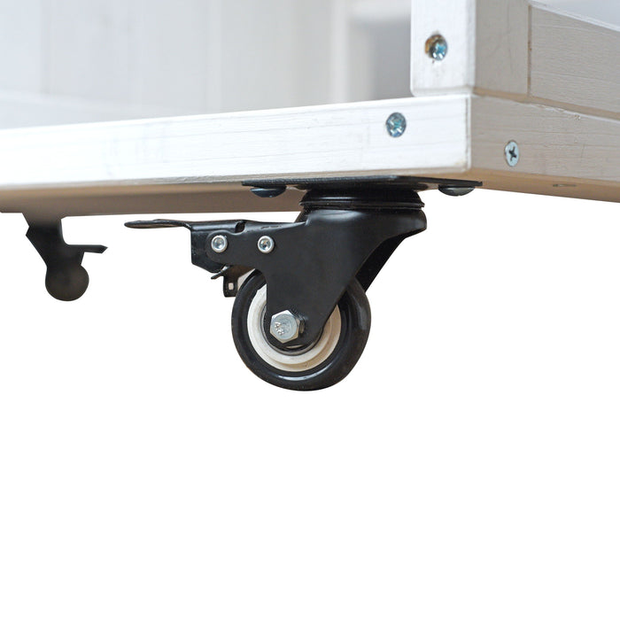 Outdoor Kitchen Island Prep Station With Lockable Wheels, Ample Storage, Towel & Spice Racks