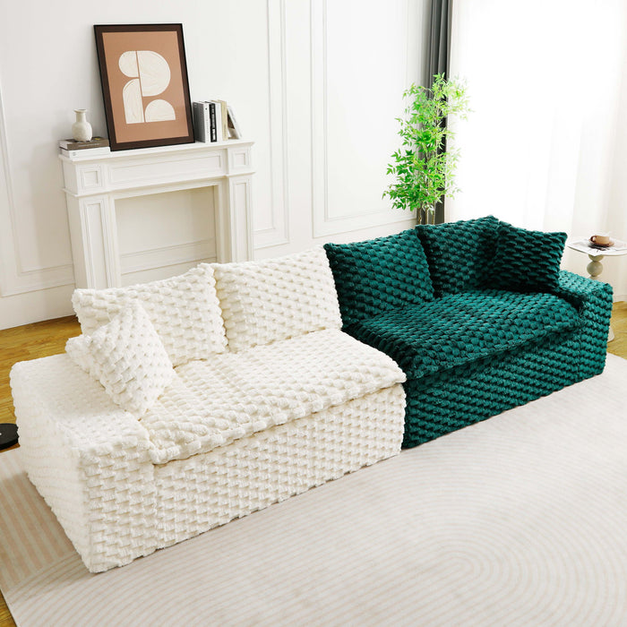 Multifunctional Sofa Pink Black, Fits 4 People