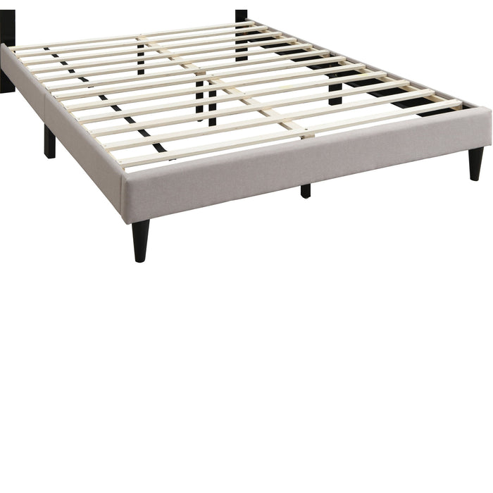 Bed With Nailhead Trim Accents, Upholstered Platform Frame