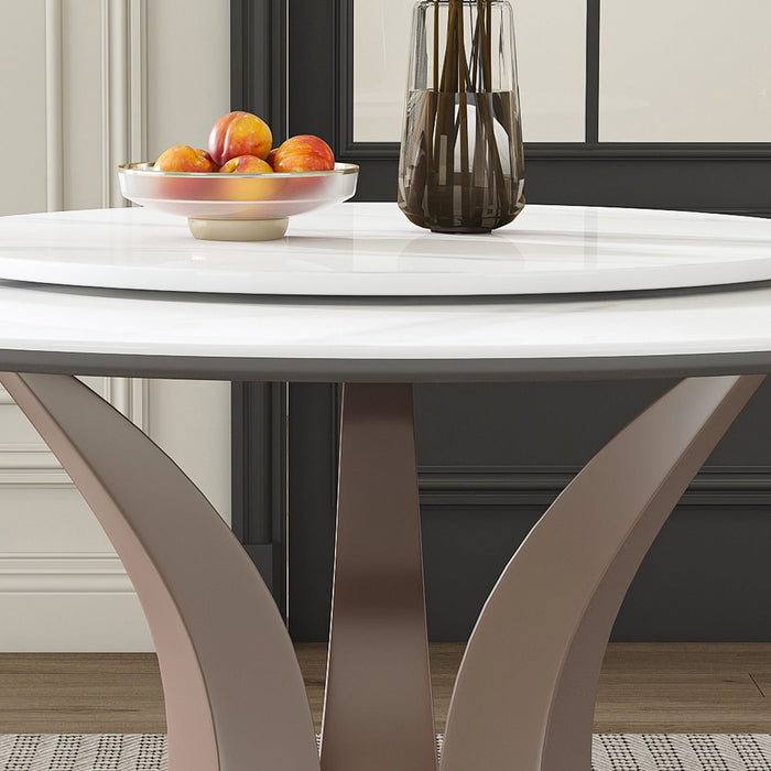 Table With Rotating Tray Scratch & Heat For Kitchen & Restaurant(Table Only - White