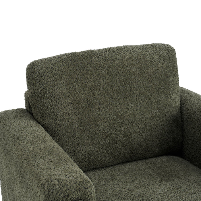 Upholstered Accent Armchair With Square Arm