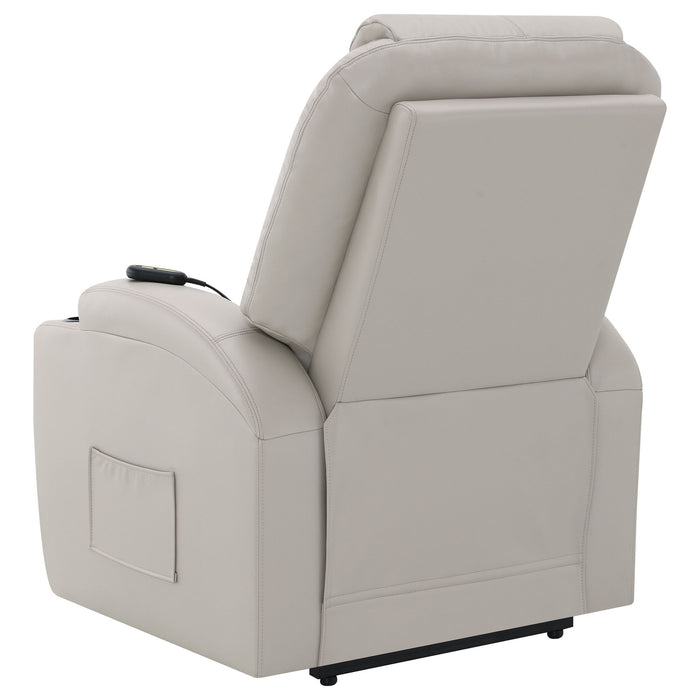 Selwyn - Upholstered Power Massage Recliner With Heat And Massage Functions - Champagne