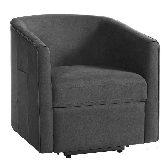 Power Lift Recliner Barrel Shape Reclining Chair With Footrest And Side Pocket