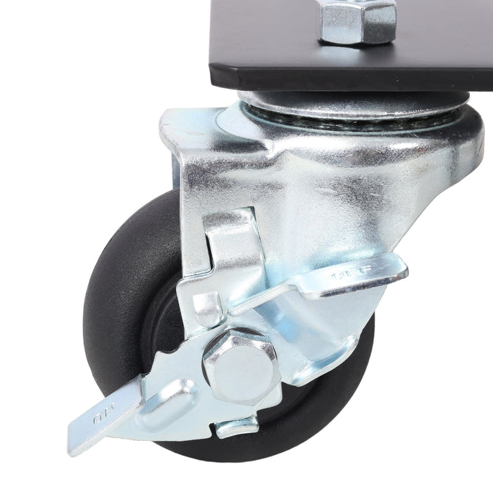 Heavy Duty Steel Vehicle Dollies With Brakes, 2500Lbs Capacity