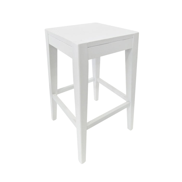 Counter Barstool (Set of 2), Rubber Wood - White