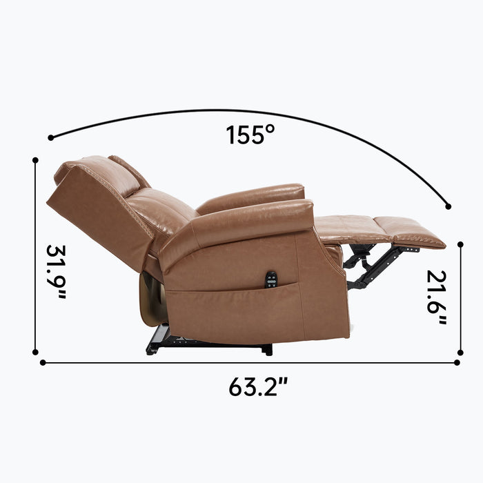 Manual Recliner Chair With Heavy Duty Motion Mechanism, 8 Vibrating Nodes And 3 Massage Modes For Living Room