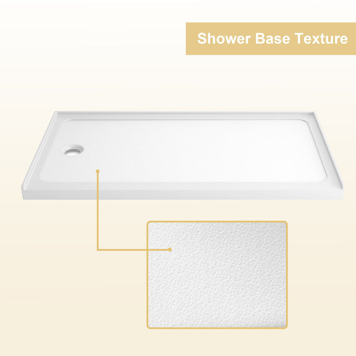 Shower Base Drain With Single Threshold Design