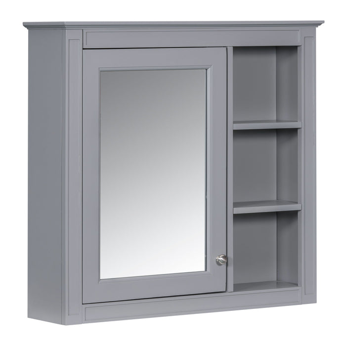 Wall Mounted Medicine Cabinet With Mirror And 3 Open Shelves