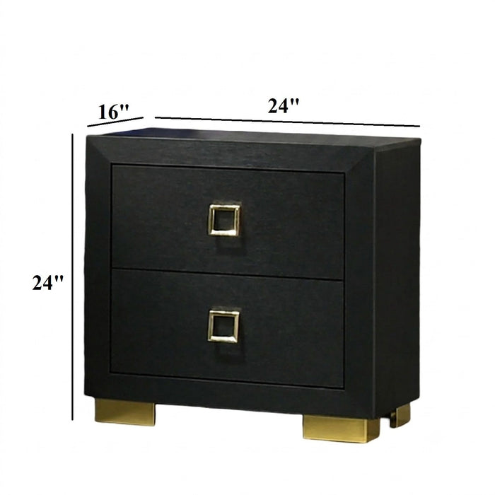 Nightstand, Bedside Table - Black
