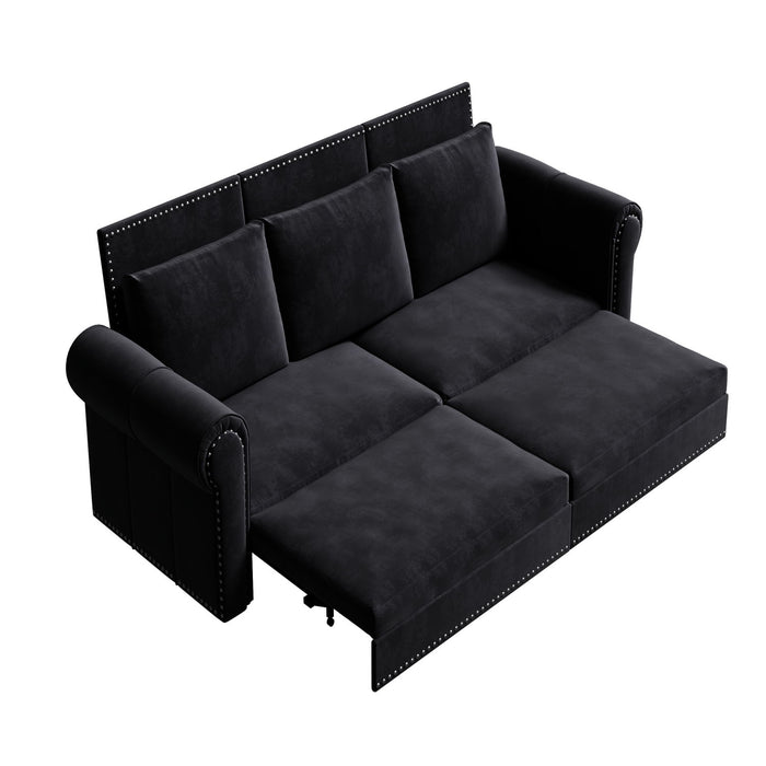 Chesterfield Sofa & Pull Out Bed