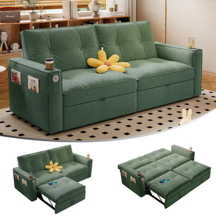2 In 1 Convertible Sofa Bed For Living Rooms