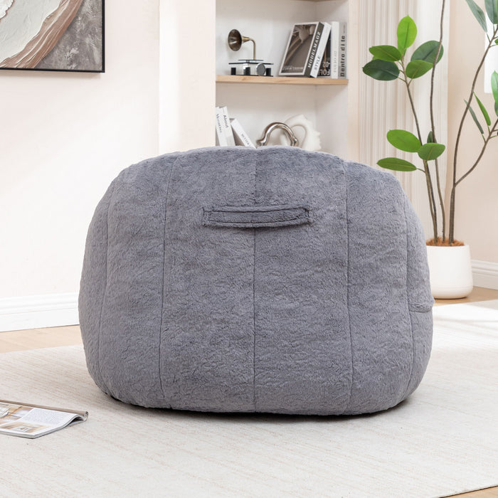 Beanbag Chair, Beanbag Sofa Chair With Armrests Stuffed High Density Foam