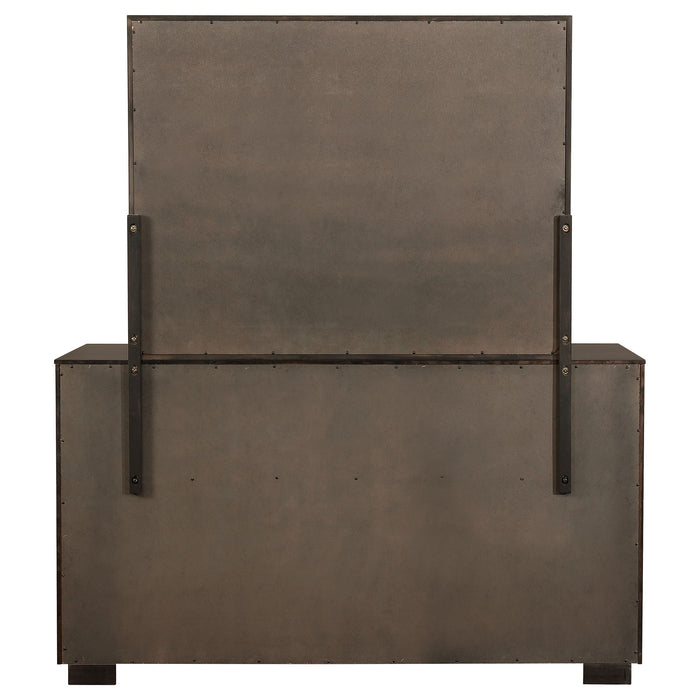 Prescott - 8 Drawer Dresser With Mirror - Smoked Peppercorn Brown