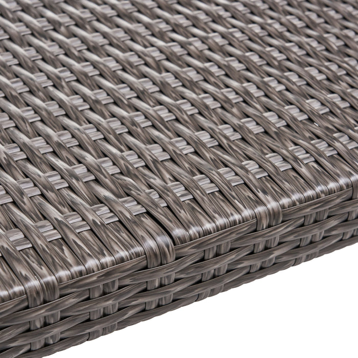 Savannah - Outdoor Wicker And Ottoman - Gray