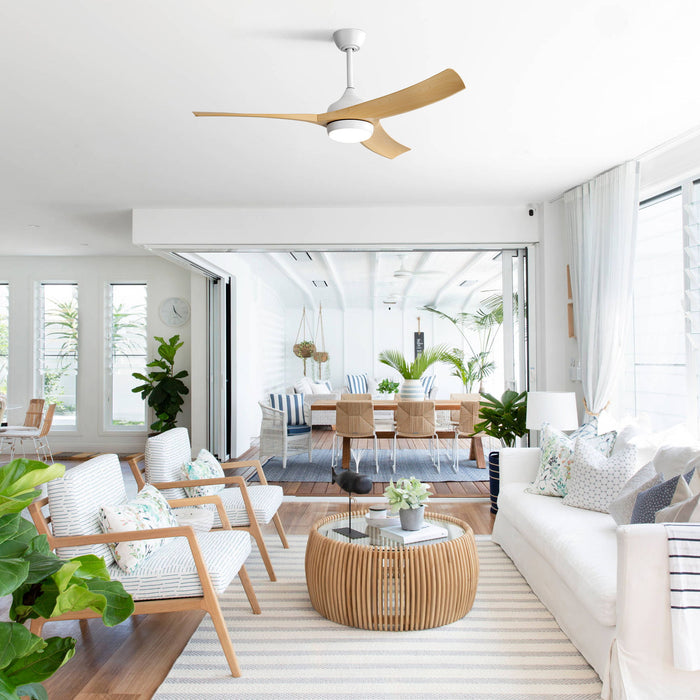 52" Ceiling Fan With 18W LED Light And Remote Control