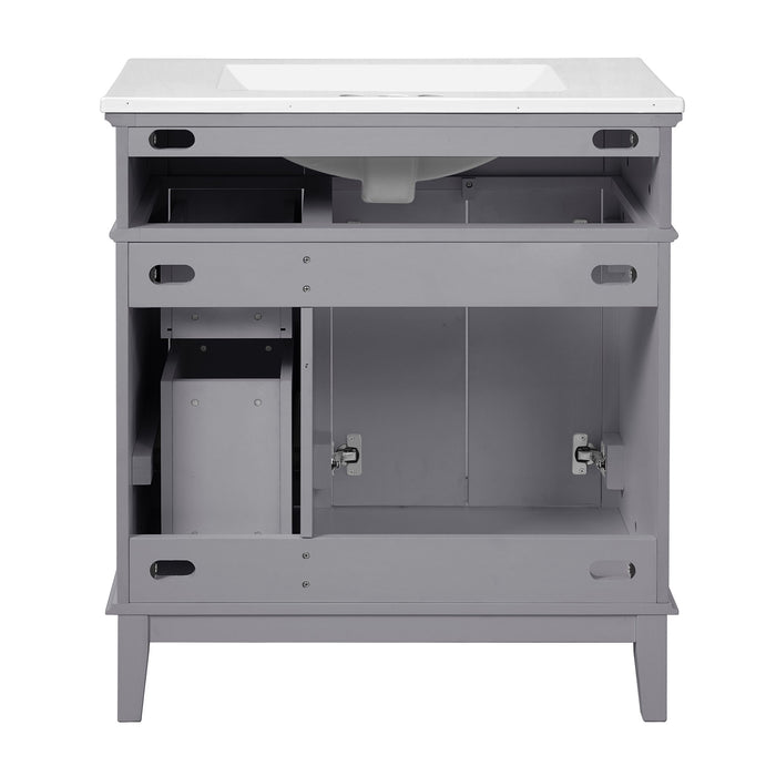 Modern Bathroom Vanity With Sink, Storage Cabinet, Soft Close Doors, Deep & Standard Drawers
