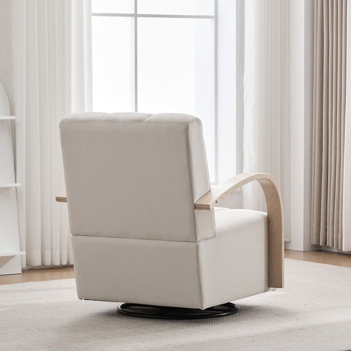 360° Swivel Accent Chair With Armrests