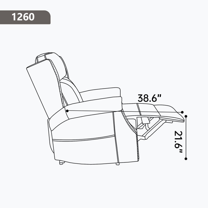 Manual Recliner Chair With Heavy Duty Motion Mechanism, 8 Vibrating Nodes And 3 Massage Modes For Living Room