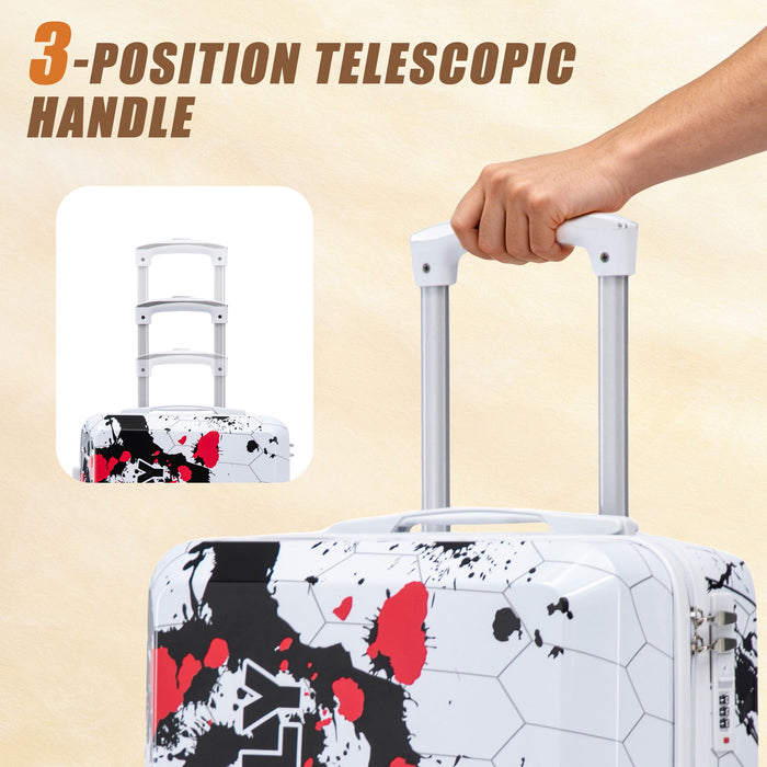 Luggage With Combination Lock, Lightweight Carry-On Suitcase