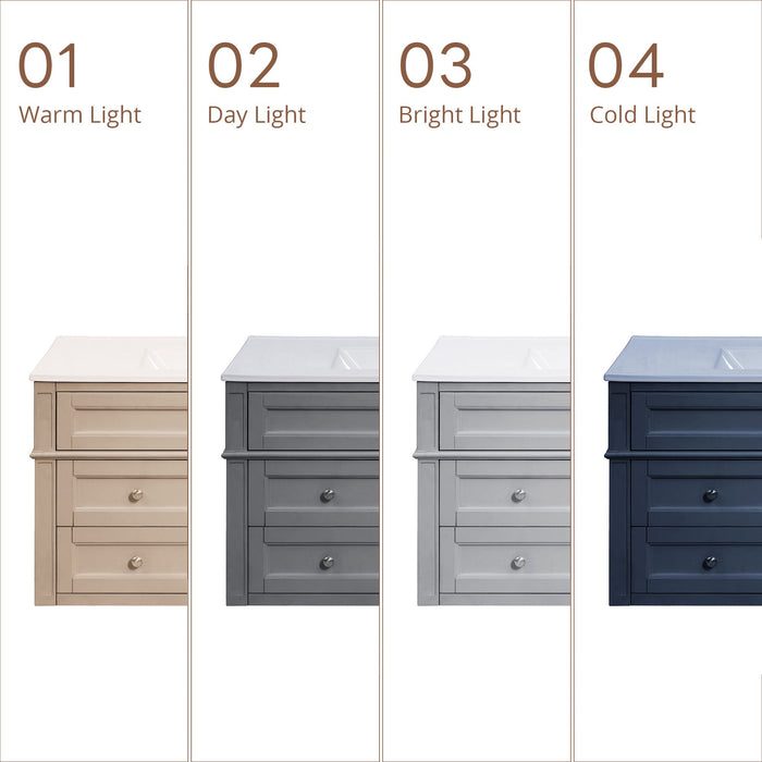 Modern Wall Mounted Floating Cabinet With Double Drawer And Sink