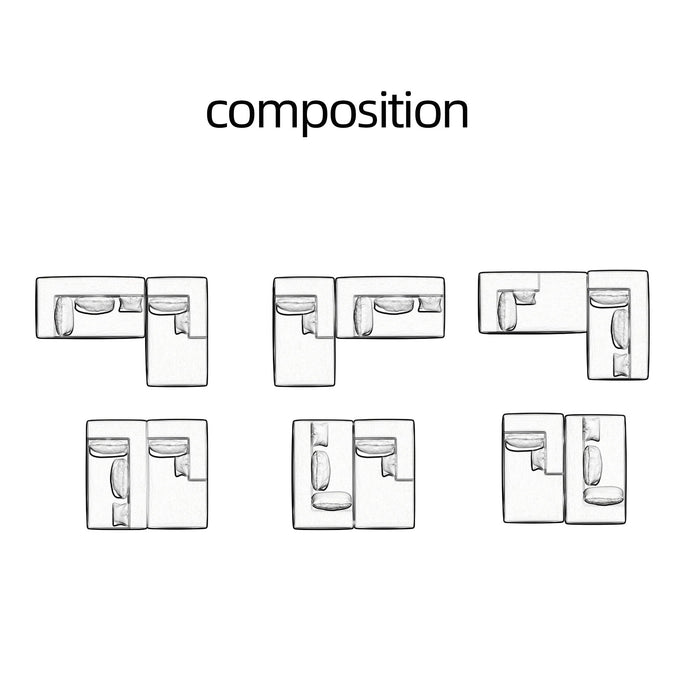 Modular Corner Sofa With Soft Linen Fabric