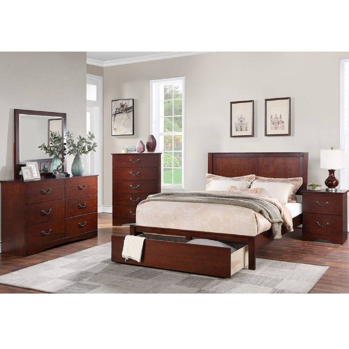 Bed With 2 Panel Headboard