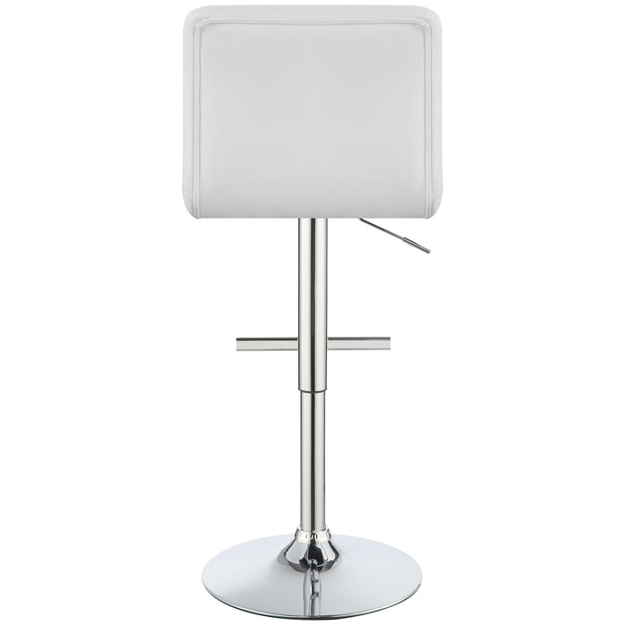 Lenny - Upholstered Adjustable Bar Stool (Set of 2) - White