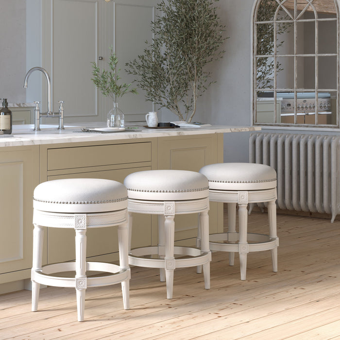 Rustic Elegance Backless Swivel Stool
