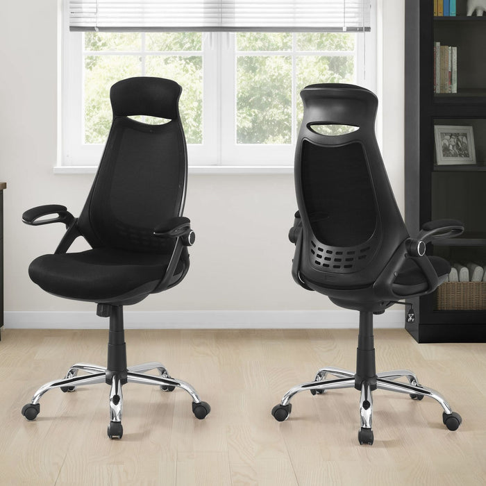 Office Chair, Adjustable Height, Swivel, Ergonomic, Armrests, Contemporary & Modern