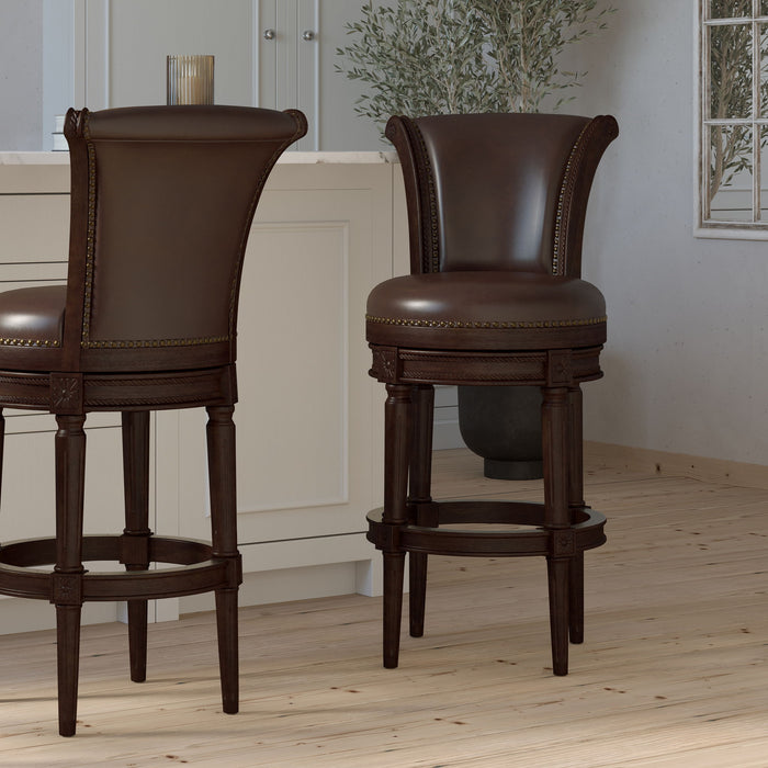 Swivel Barstool With High-Back