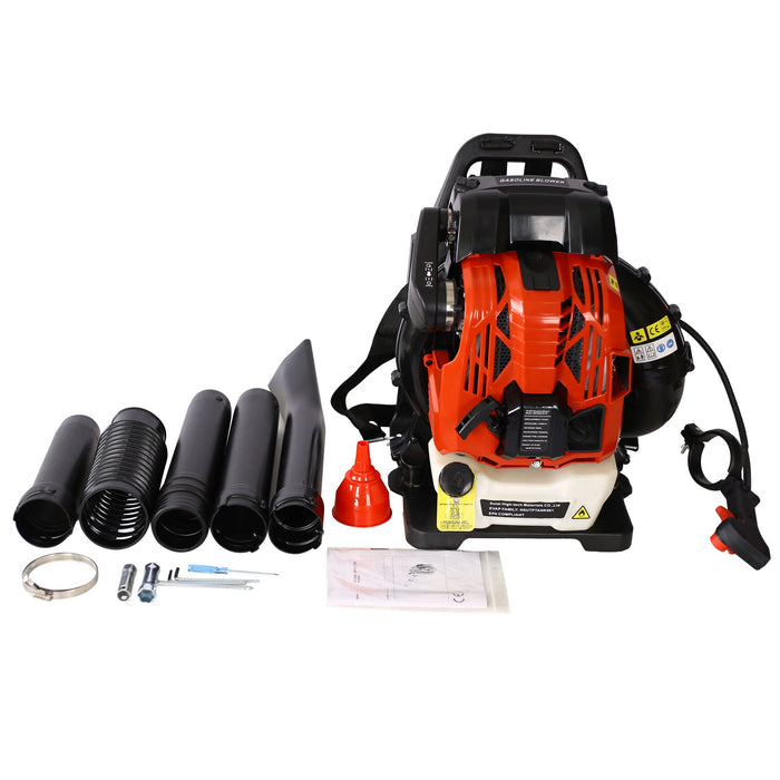 Powerful 76Cc 4 Stroke Gasoline Blower Epa Compliant Red Plastic - Red