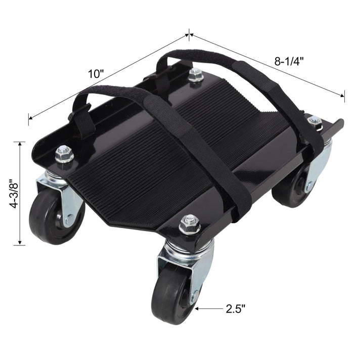 Heavy Duty Snowmobile Dolly With V Slide And Swivel Casters Steel, 1500Lbs Capacity