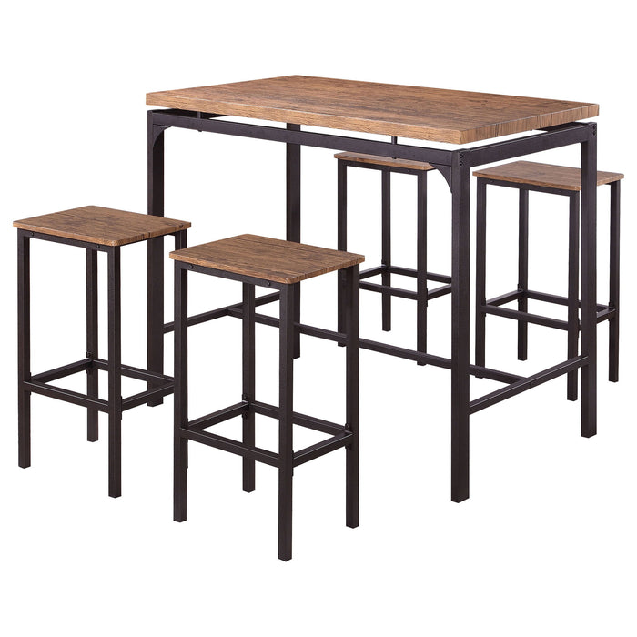 5 Piece Bar Set - Chestnut
