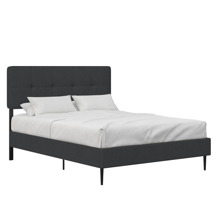 Tyler - Full Upholstered Bed - Dark Gray