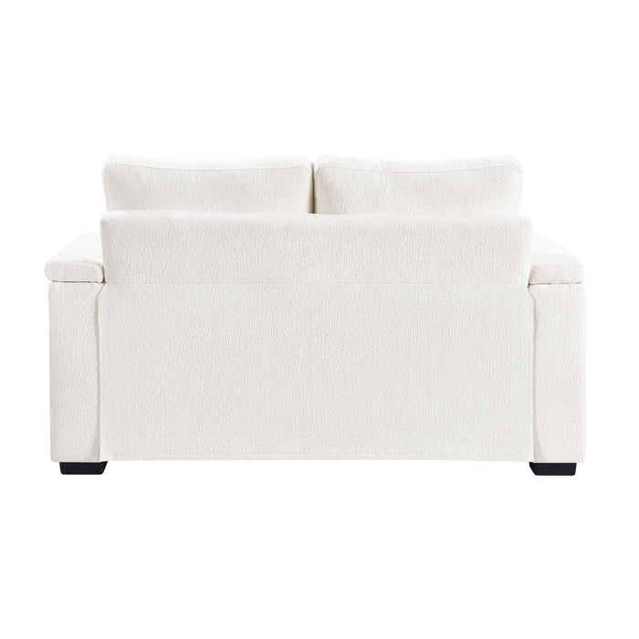 Pull Out Sofa Bed Loveseat With Twin Mattress, Cup Holders And Arm Storage