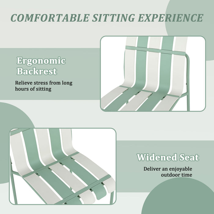 4 Piece Set Of Modern Color Block Designed Single Chairs