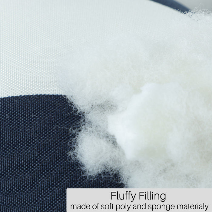 2 Piece High Back Patio Chair Cushion Set, Tufted Adirondack And Rocking Chair Cushions