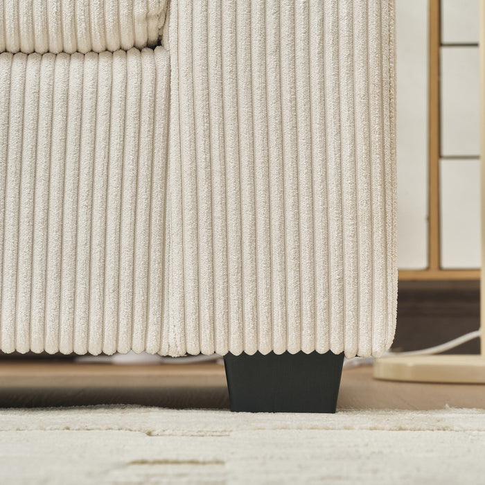 Oversized Chaise Lounge Chair With Ottoman And Storage