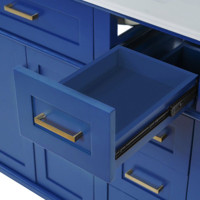 Modern Bathroom Vanity With Ceramic Sink, Soft Close Storage Cabinet