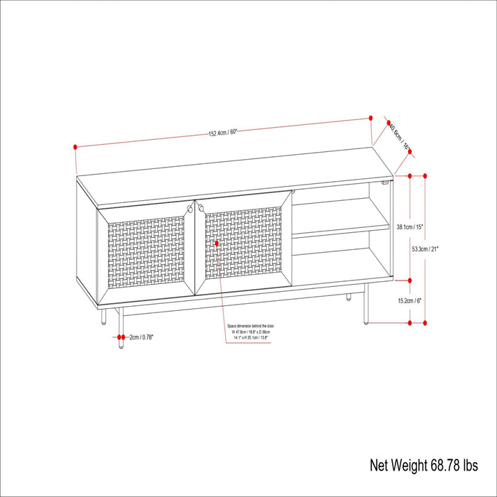 Reeves - TV Media Stand - Natural