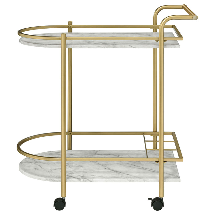 Serving Cart With Wine Rack