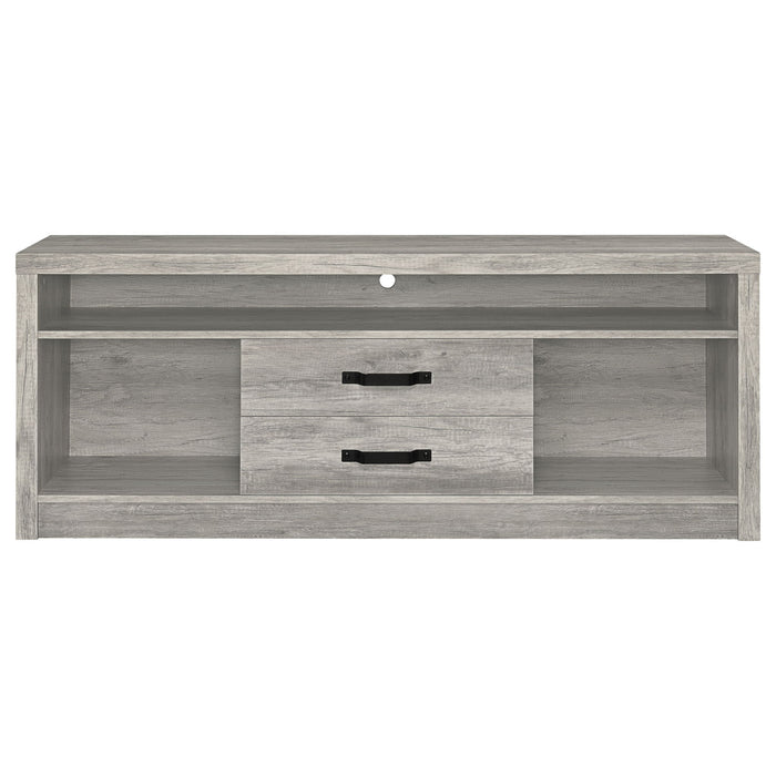Bergeron - 2 Drawer TV Stand - Driftwood